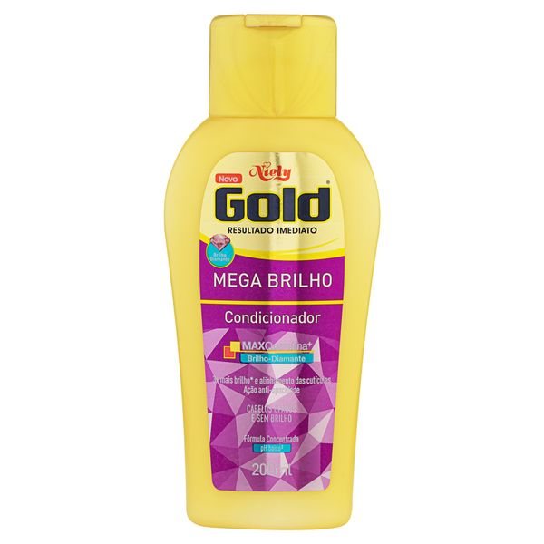 Condicionador Niely Gold Mega Brilho Frasco 200ml
