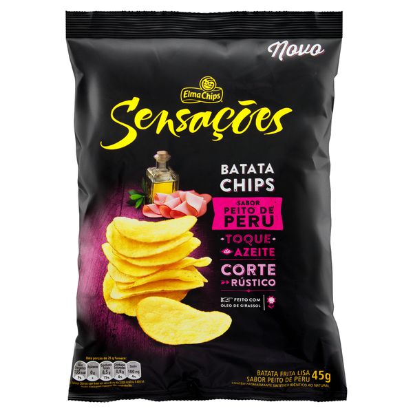 Batata Frita Lisa Peito de Peru Elma Chips Pacote 45g