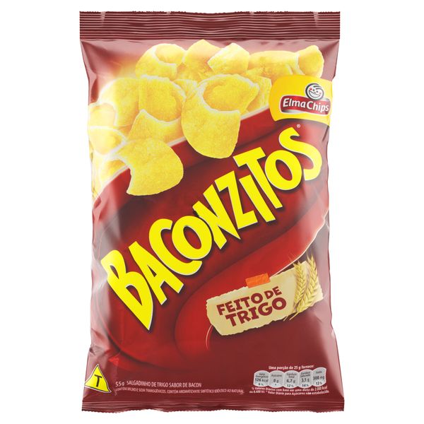 Salgadinho de Trigo Bacon Elma Chips Baconzitos Pacote 55g