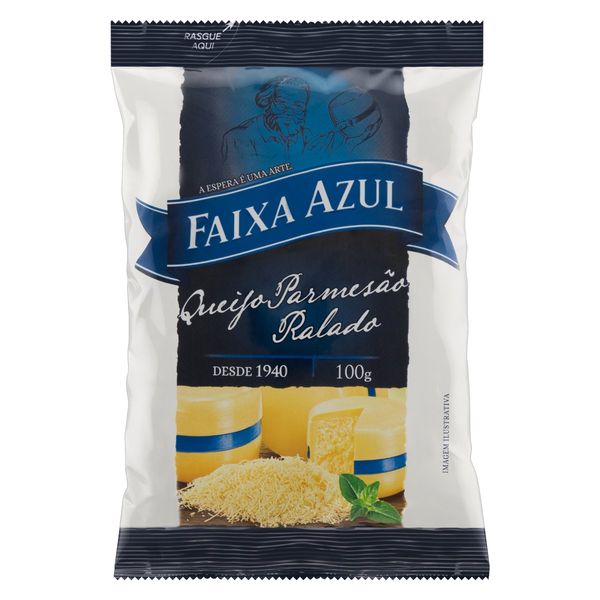 Queijo Parmesão Ralado Faixa Azul Pacote 100g Queijo Parmesão Ralado Faixa Azul Pacote 100g