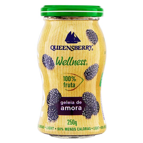 Geleia 100% Fruta Amora Light Queensberry Wellness Vidro 250g