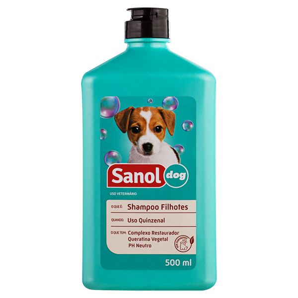 Shampoo para Cães e Gatos Filhotes Camomila e Maracujá Sanol Dog Frasco 500ml