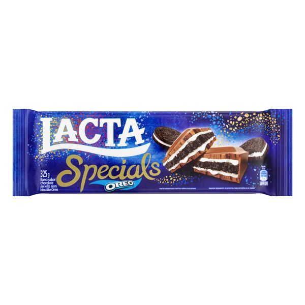 Chocolate ao Leite Biscoito Oreo Lacta Specials Pacote 325g