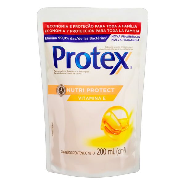 Sabonete Líquido Antibacteriano Protex Nutri Protect Vitamina E Sachê 200ml Refil