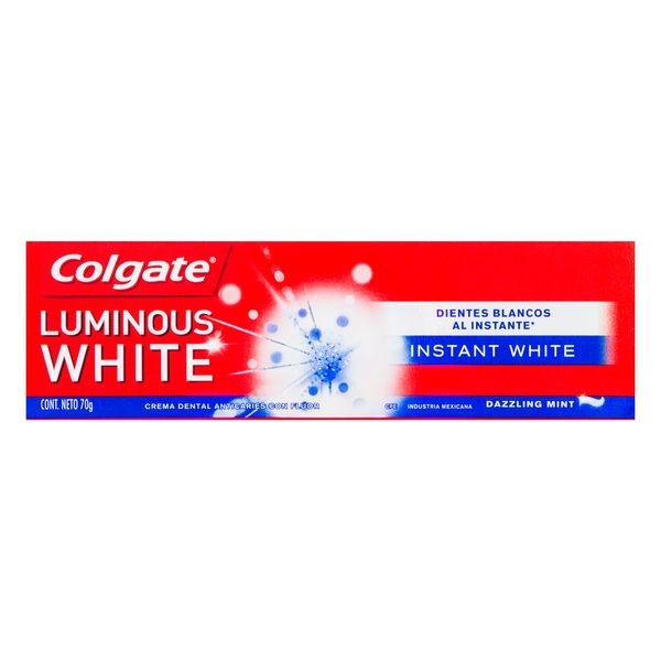 Creme Dental Luminous White Instant COLGATE 70g Creme Dental Luminous White Instant COLGATE Caixinha 70g