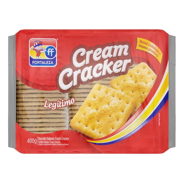 Biscoito Cream Cracker Fortaleza Pacote 400g