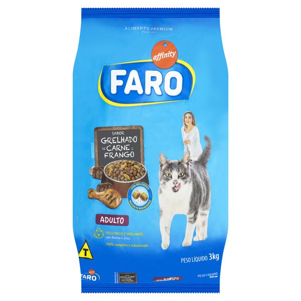 Alimento para Gatos Adultos Grelhado de Carne e Frango Affinity Faro Pacote 3kg
