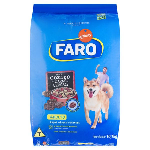 Alimento para Cães Adultos Raças Médias e Grandes Cozido de Carne e Cereais Affinity Faro Pacote 10,1kg