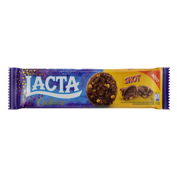 Biscoito Cookie Shot Lacta Pacote 80g