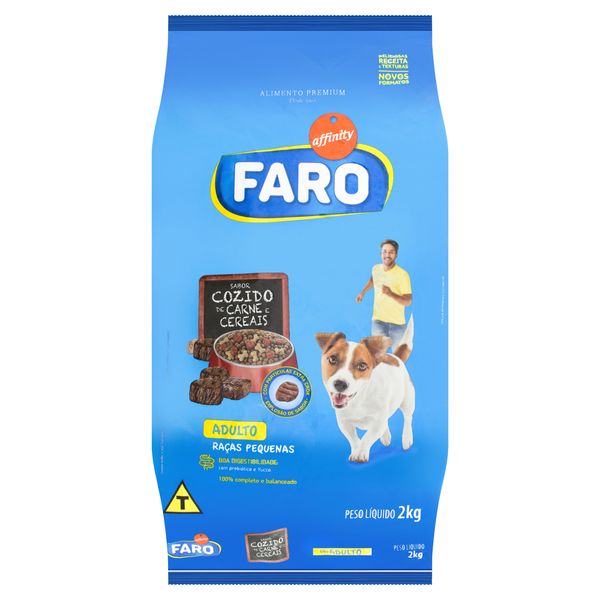 Alimento para Cães Adultos Raças Pequenas Cozido de Carne e Cereais Affinity Faro Pacote 2kg