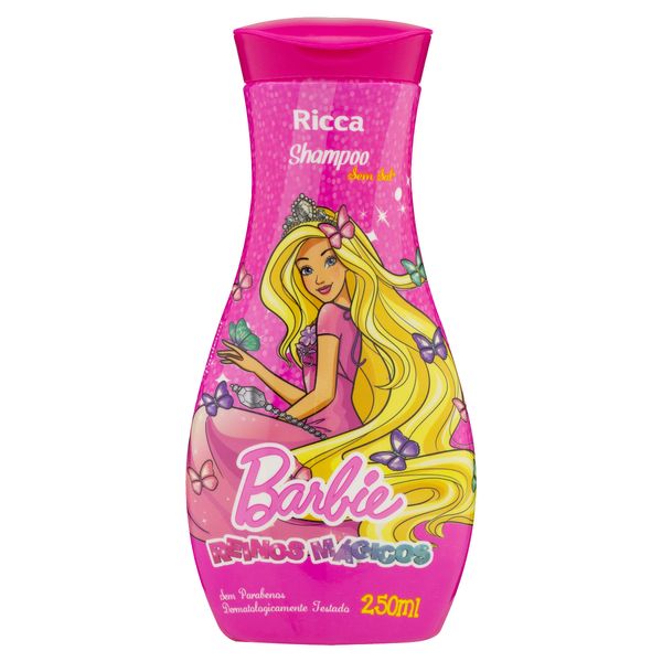 Shampoo Infantil Barbie Reinos Mágicos Ricca Frasco 250ml