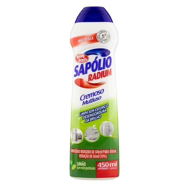 Saponáceo Cremoso Multiuso Limão Sapólio Radium Squeeze 450ml Saponáceo Cremoso Multiuso Limão Sapólio Radium Squeeze 450ml