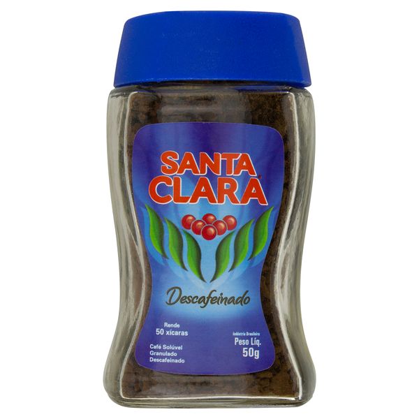 Café Descafeinado SANTA CLARA Solúvel 50g Café Descafeinado SANTA CLARA Solúvel Pote de Vidro 50g Café Descafeinado SANTA CLARA Solúvel 50g Café Descafeinado SANTA CLARA Solúvel Pote de Vidro 50g
