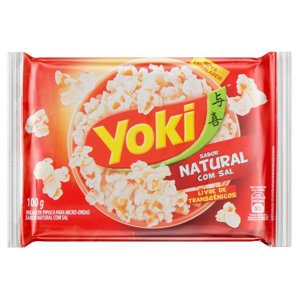 Pipoca para Micro-Ondas Natural com Sal Yoki Pacote 100g Pipoca para Micro-Ondas Natural com Sal Yoki Pacote 100g