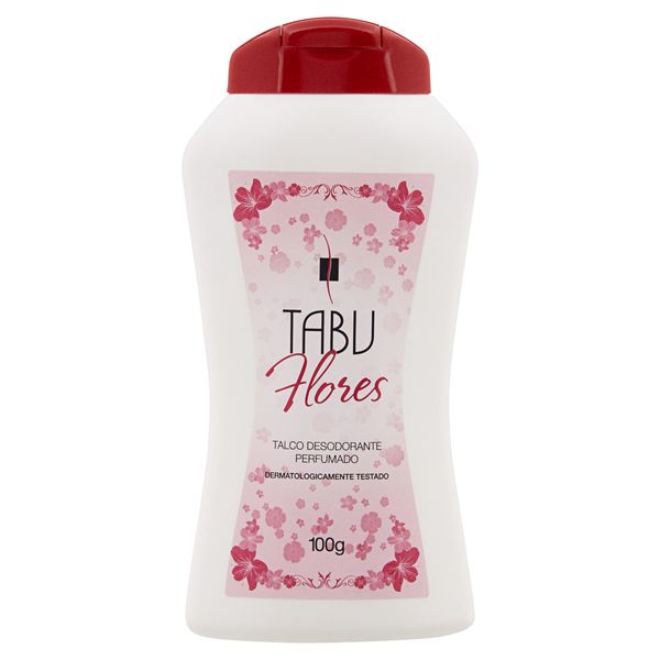 Talco Desodorante Perfumado Flores Tabu Frasco 100g