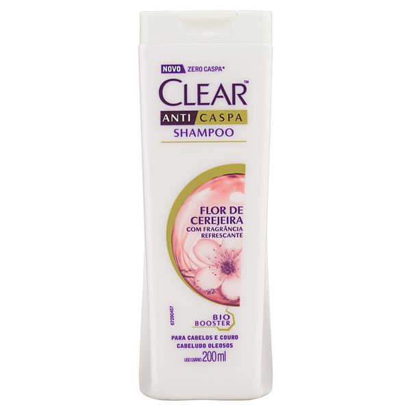 Shampoo Anticaspa Flor de Cerejeira Clear Frasco 200ml