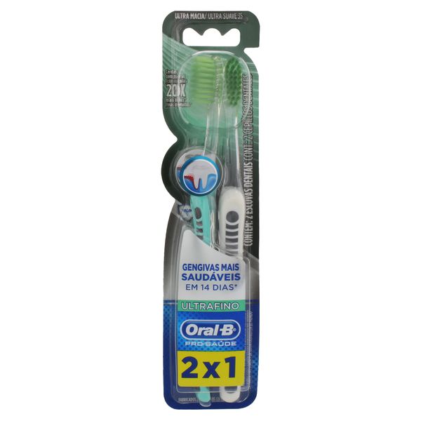 Pack Escova Dental Ultramacia Ultrafino Oral-B Pro-Saúde 2 Unidades Pack Escova Dental Ultramacia Ultrafino Oral-B Pro-Saúde 2 Unidades