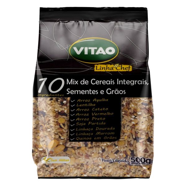 Arroz 10 Sementes e Grãos Integral Vitao Chef Pacote 500g Arroz 10 Sementes e Grãos Integral Vitao Chef Pacote 500g