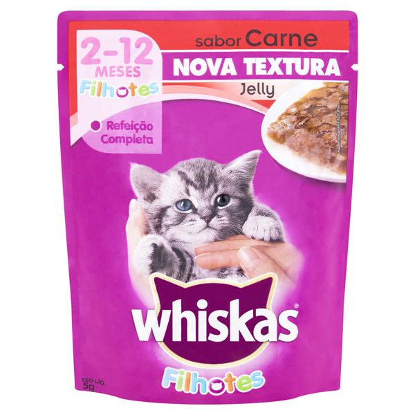 Alimento para Gatos Filhotes Jelly Carne Whiskas Sachê 85g