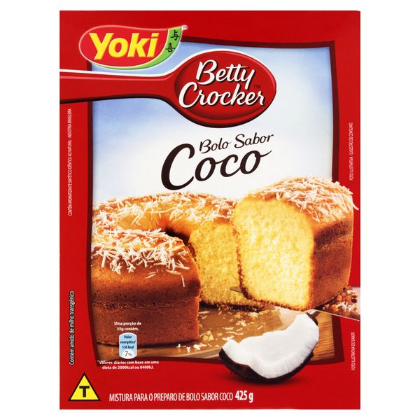 Mistura para Bolo Coco Yoki Betty Crocker Caixa 425g