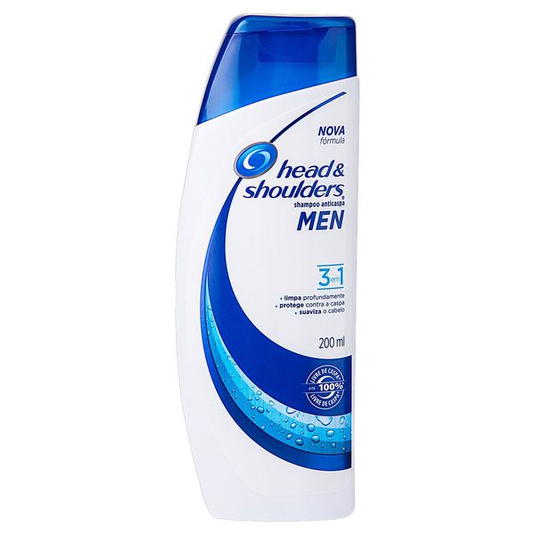 Shampoo Anticaspa Head & Shoulders Men 3 em 1 Frasco 200ml
