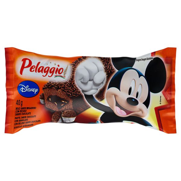 Bolo Brigadeiro Recheio Chocolate Pelaggio Disney Pacote 40g