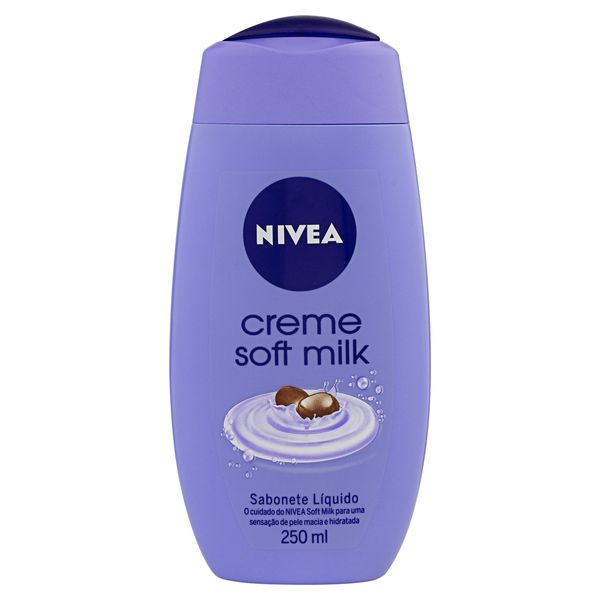 Sabonete Líquido NIVEA Soft Milk 250ml Sabonete Líquido NIVEA Creme Soft Milk 250ml