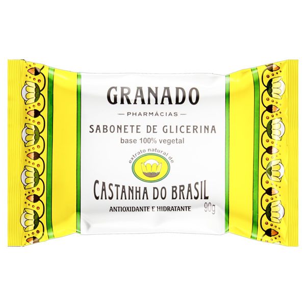 Sabonete em Barra de Glicerina Castanha do Brasil Granado Terrapeutics Pacote 90g