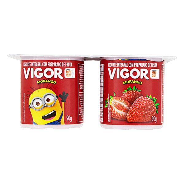Iogurte Integral  VIGOR 360g Iogurte Integral VIGOR Morango Bandeja 360g