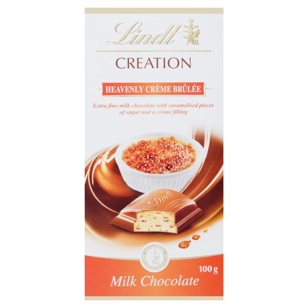 Chocolate ao Leite LINDT 100g Chocolate ao Leite CREATION LINDT Crème Brûlèe Tablete 100g