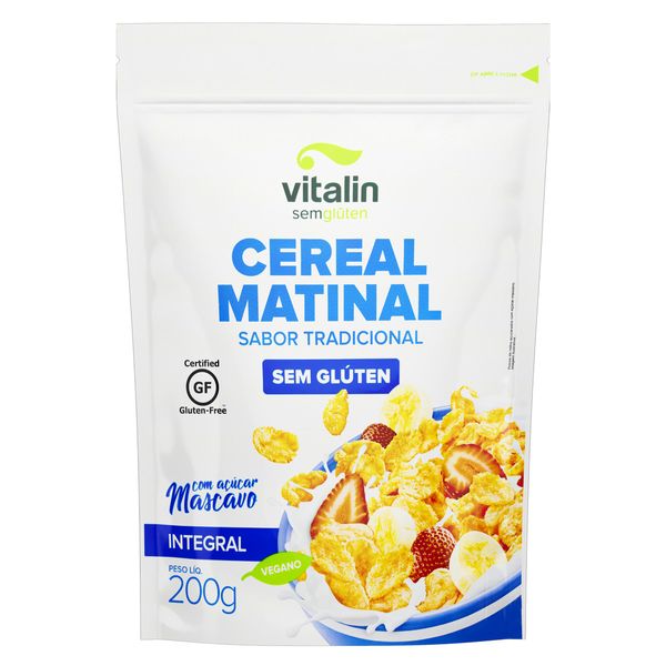 Cereal Matinal Tradicional Sem Glúten VITALIN  200 Cereal Matinal Tradicional Sem Glúten VITALIN Pacote Zip 200g