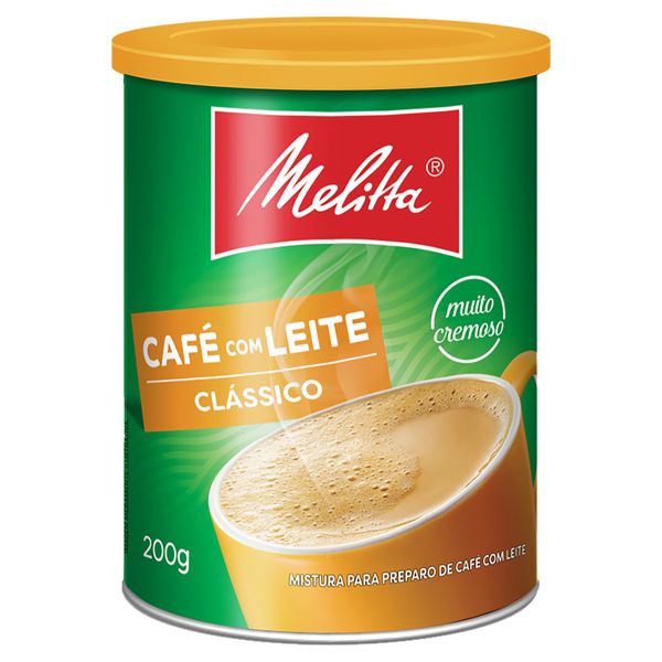 Café com Leite Solúvel Clássico Melitta Lata 200g