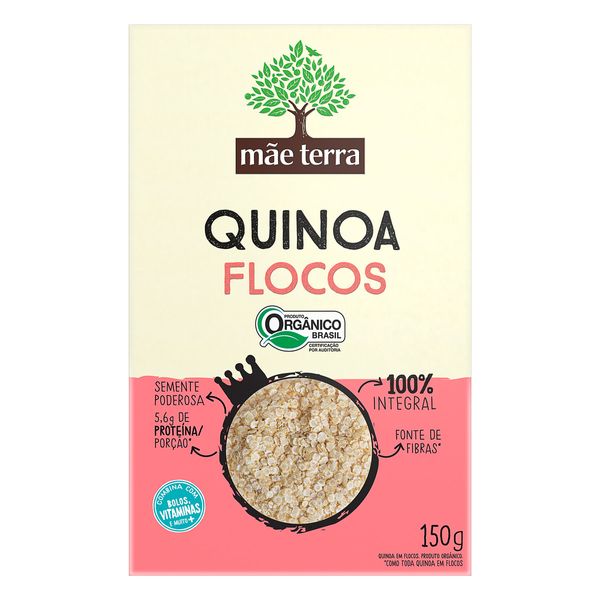 Quinoa em Flocos Integral Orgânica Mãe Terra Caixa 150g