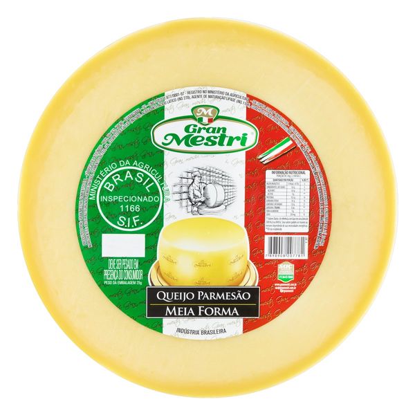 Queijo Parmesão Meia Forma Gran Mestri Queijo Parmesão Meia Forma Gran Mestri