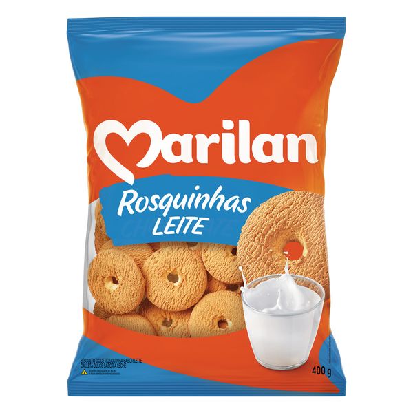 Biscoito Rosquinha Leite Marilan Pacote 400g Biscoito Rosquinha Leite Marilan Pacote 400g
