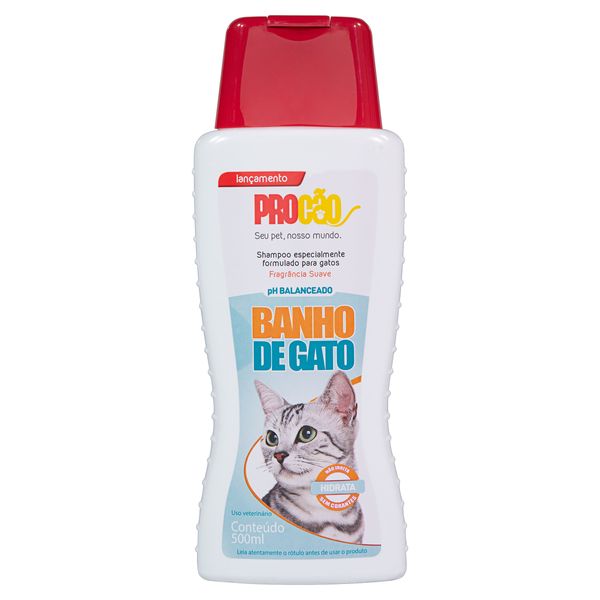 Shampoo para Gatos Banho de Gato Suave Procão Frasco 500ml