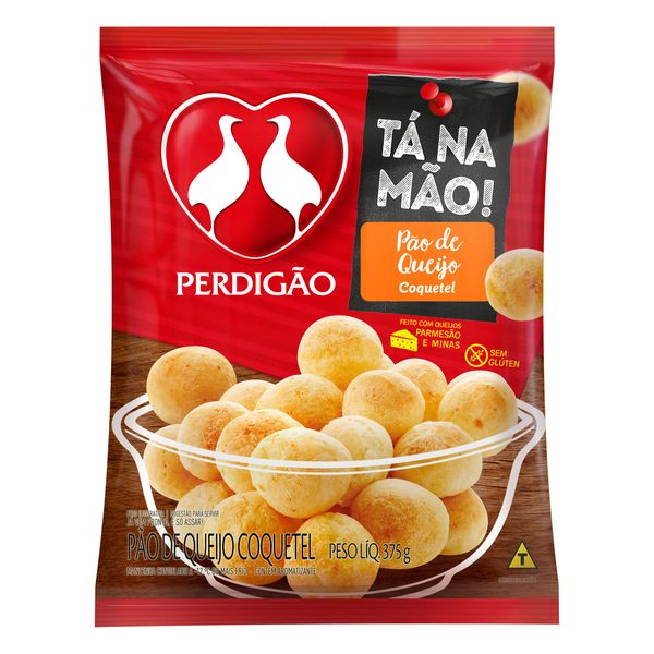 Pão de Queijo Congelado Coquetel Perdigão Tá na Mão! Pacote 375g Pão de Queijo Congelado Coquetel Perdigão Tá na Mão! Pacote 375g