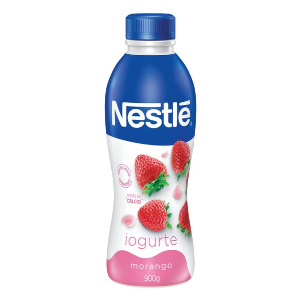 Iogurte Parcialmente Desnatado Morango Nestlé Garrafa 900g