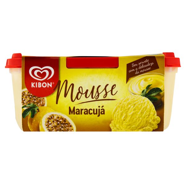 Sorvete Maracujá Kibon Mousse Pote 1,3l Sorvete Maracujá Kibon Mousse Pote 1,3l