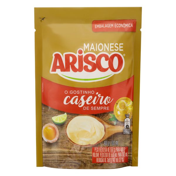 Maionese Arisco Sachê 400g Embalagem Econômica Maionese Arisco Sachê 400g Embalagem Econômica