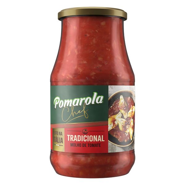 Molho de Tomate Tradicional Pomarola Chef Vidro 420g
