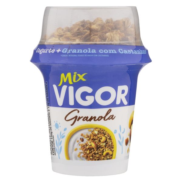 Iogurte Integral com Granola e Castanhas Vigor Mix Copo 165g Iogurte Integral com Granola e Castanhas Vigor Mix Copo 165g
