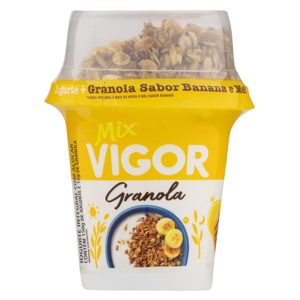 Iogurte Integral com Granola de Banana e Mel Vigor Mix Copo 165g
