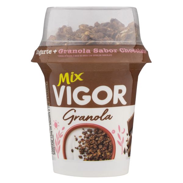 Iogurte Integral com Granola de Chocolate Vigor Mix Copo 165g
