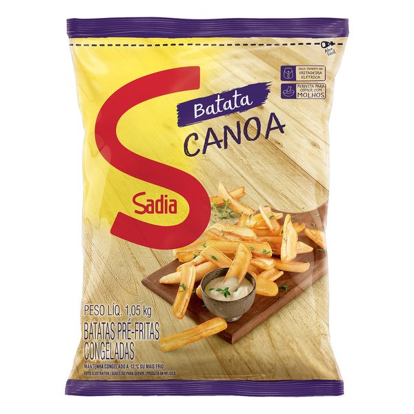 Batata Pré-Frita Canoa Congelada Sadia Pacote 1,05kg Batata Pré-Frita Canoa Congelada Sadia Pacote 1,05kg