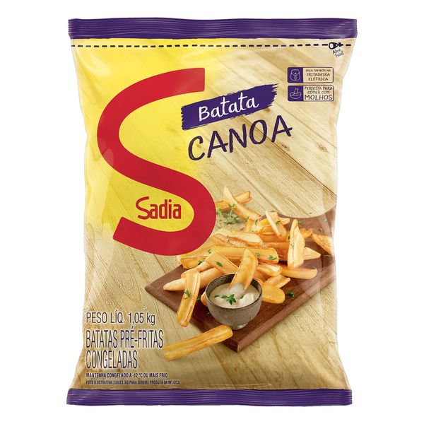 Batata Pré-Frita Canoa Congelada Sadia Pacote 1,05kg
