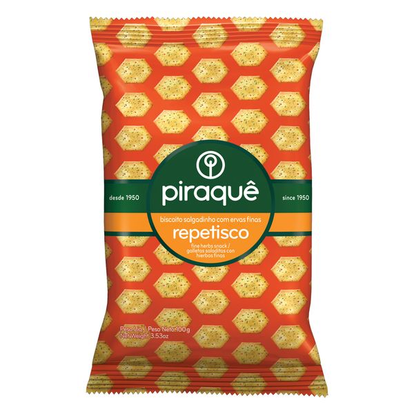 Biscoito Salgadinho Repetisco Piraquê Pacote 100g Biscoito Salgadinho Repetisco Piraquê Pacote 100g