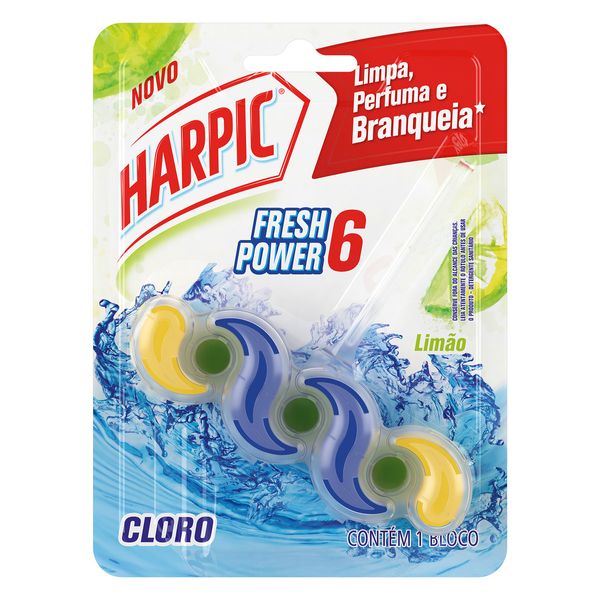Detergente Sanitário Bloco Limão Harpic Fresh Power 6