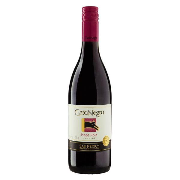 Vinho Chileno Tinto Seco Gato Negro Pinot Noir Valle Central Garrafa 750ml