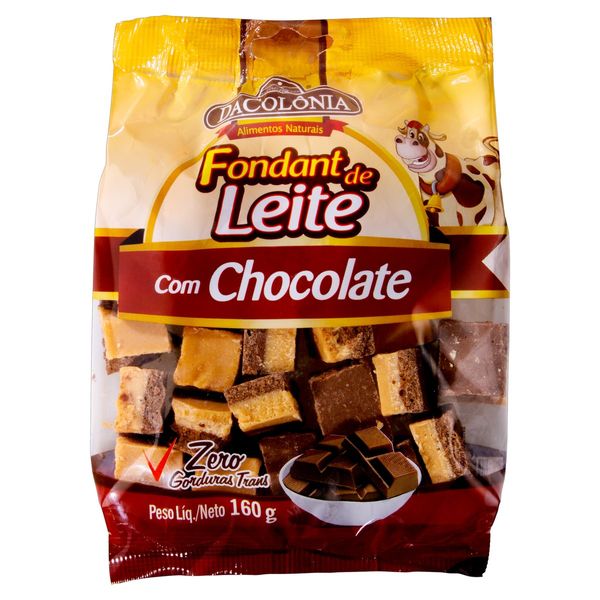 Fondant de Leite com Chocolate DaColônia Pacote 160g